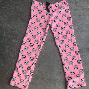 Bobbie Brooks Pink Fleece Panda Pajama Bottoms